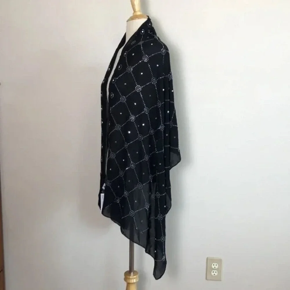 JESSICA MCCLINTOCK OS Bead Adorned Scarf Wrap Evening Formal Cocktail Whimsigoth